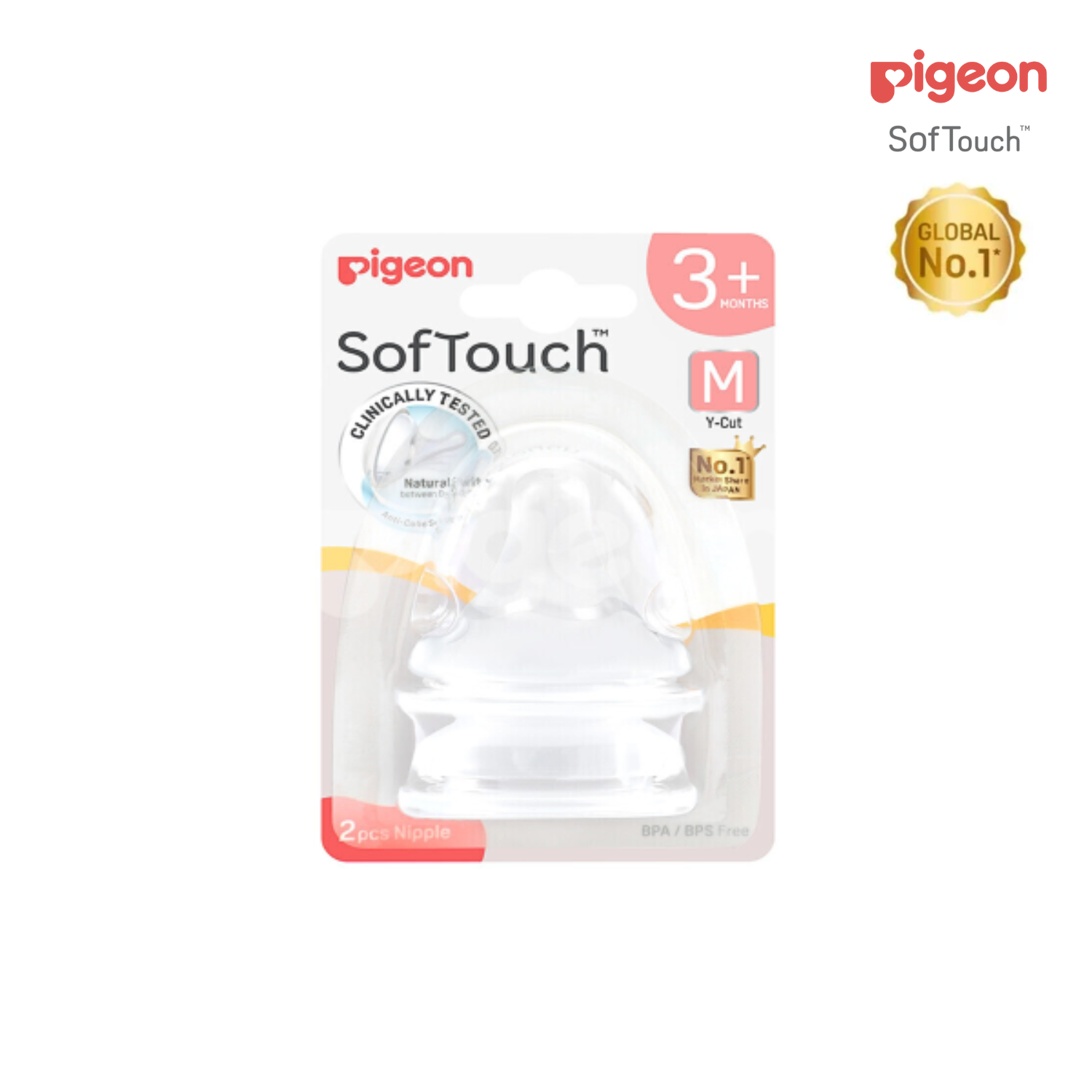 Tetina SofTouch Boca Ancha Talla M (2 unds)