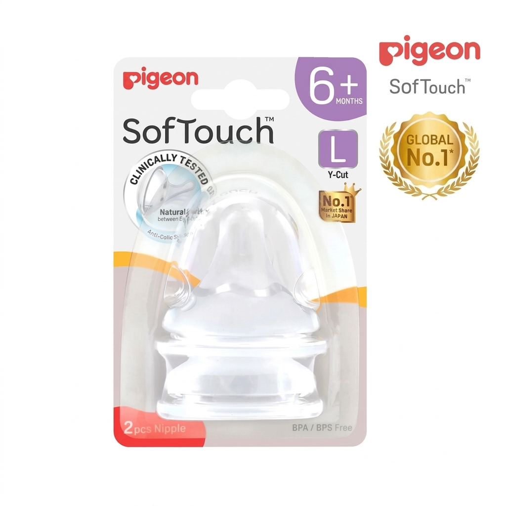 Tetina SofTouch Boca Ancha Talla L (2 unds)