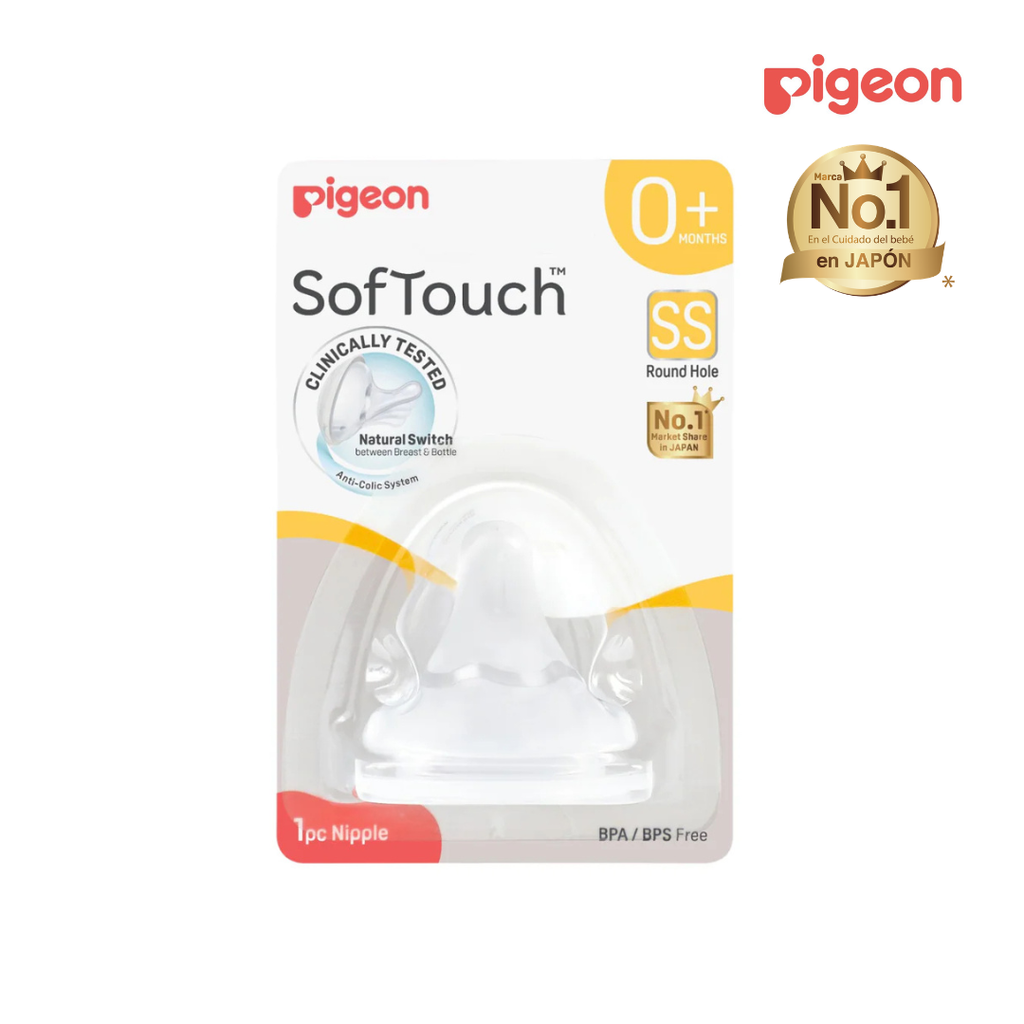 Tetina Softouch Boca Ancha Talla SS (2 Unds)